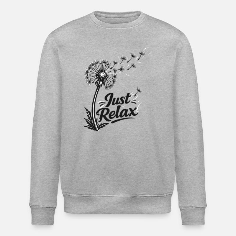 Just Relax Motif – Fun Chill Design - Sweat bio ROLLER Stanley/Stella Unisexe - gris chiné