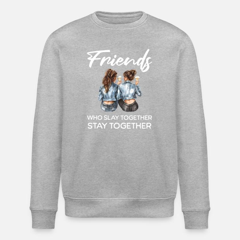 Les amis tuent ensemble - Sweat bio ROLLER Stanley/Stella Unisexe - gris chiné