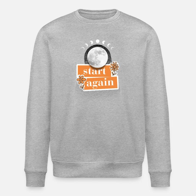 start again - Stanley/Stella ROLLER Unisex Organic Sweatshirt - heather grey