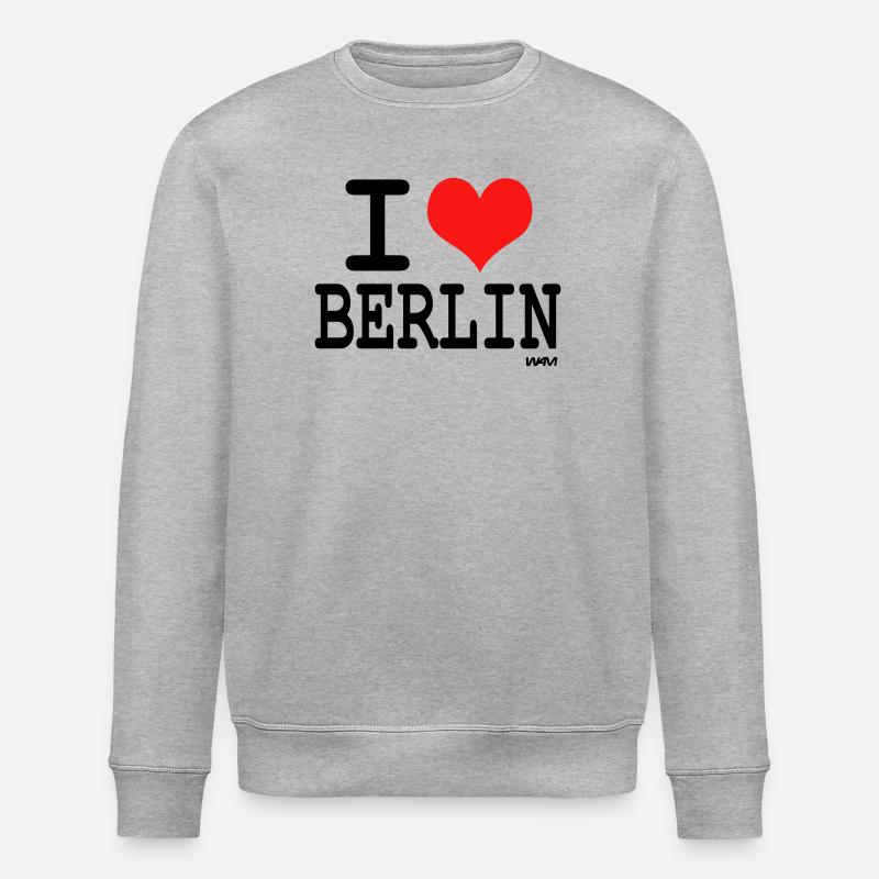 j'aime berlin by wam - Sweat bio ROLLER Stanley/Stella Unisexe - gris chiné