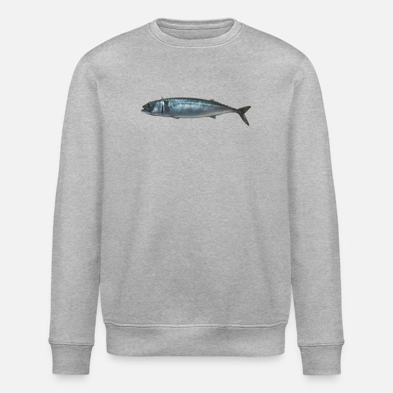 Fisch Makrele - Stanley/Stella Unisex Bio-Sweatshirt ROLLER - Grau meliert