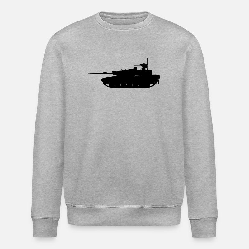 Militärpanzer - Stanley/Stella Unisex Bio-Sweatshirt ROLLER - Grau meliert