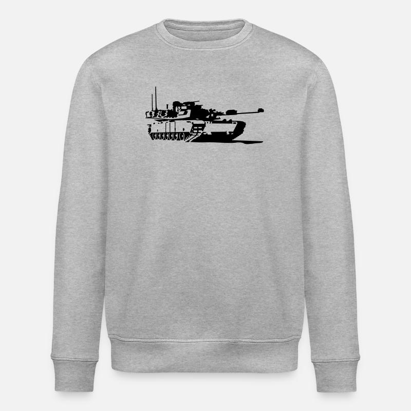 Tank M1 Abrams - Stanley/Stella ROLLER Unisex Organic Sweatshirt - heather grey