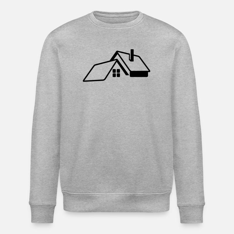 Transparentes Logo des Hauses - Stanley/Stella Unisex Bio-Sweatshirt ROLLER - Grau meliert