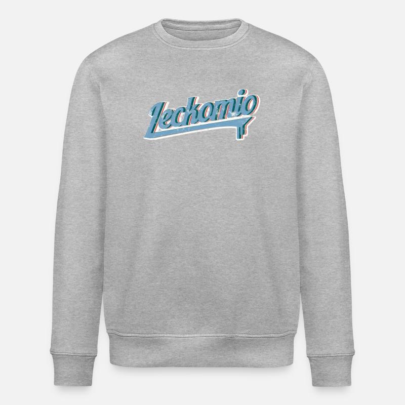 Leckomio - Lustiger Spruch - Eiscreme - Frech - Stanley/Stella Unisex Bio-Sweatshirt ROLLER - Grau meliert