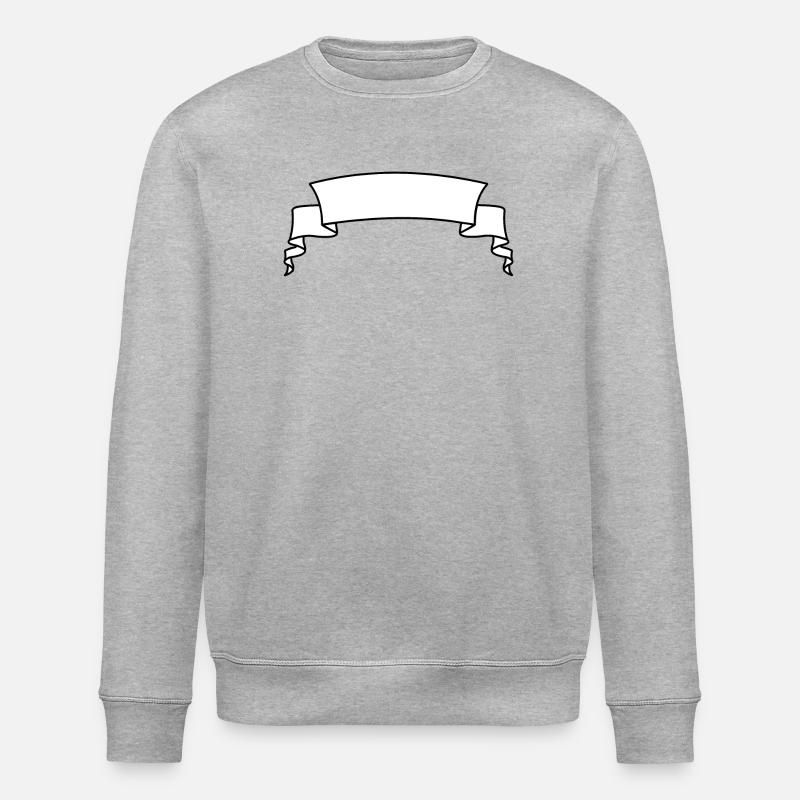 Bannière de texte blanche - Sweat bio ROLLER Stanley/Stella Unisexe - gris chiné