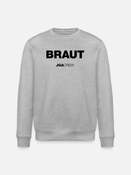 JGA: Team Braut (Jungesellinnenabschied) - Stanley/Stella Unisex Bio-Sweatshirt ROLLER - Grau meliert