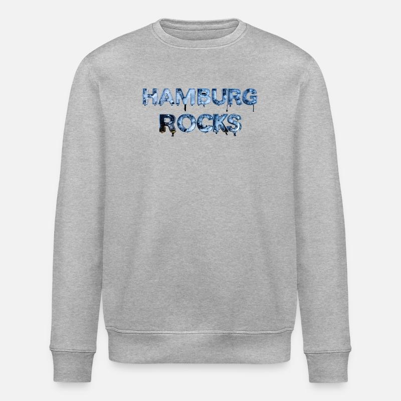 Rochers de Hambourg - Sweat bio ROLLER Stanley/Stella Unisexe - gris chiné
