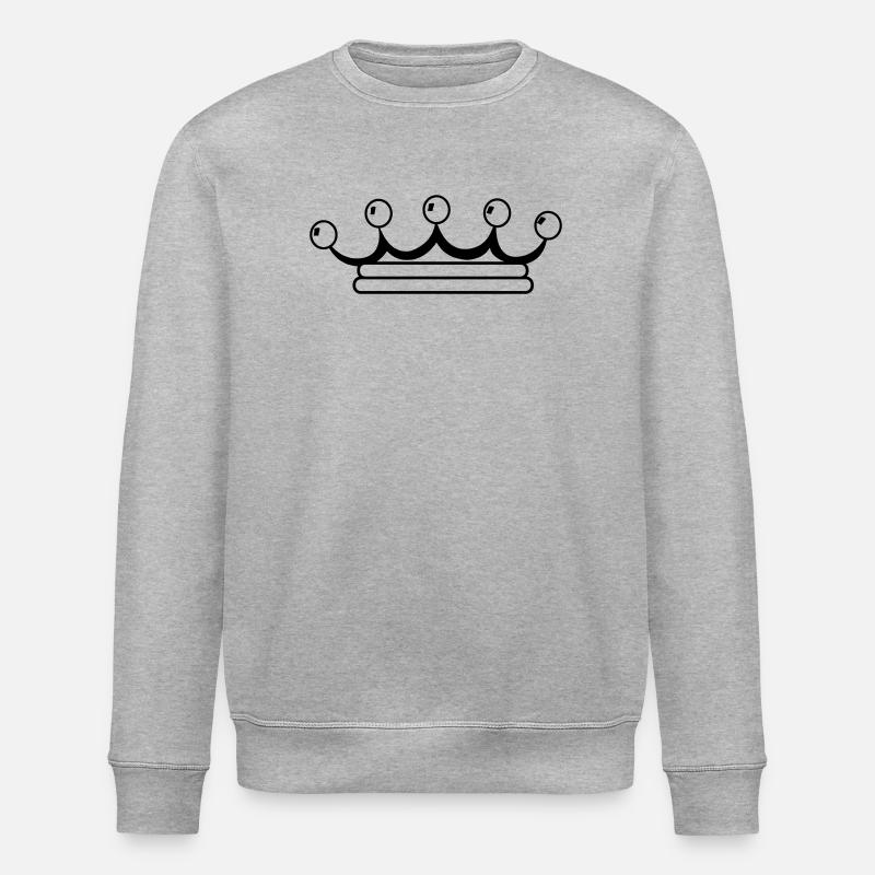Logo simple crown - Stanley/Stella ROLLER Unisex Organic Sweatshirt - heather grey