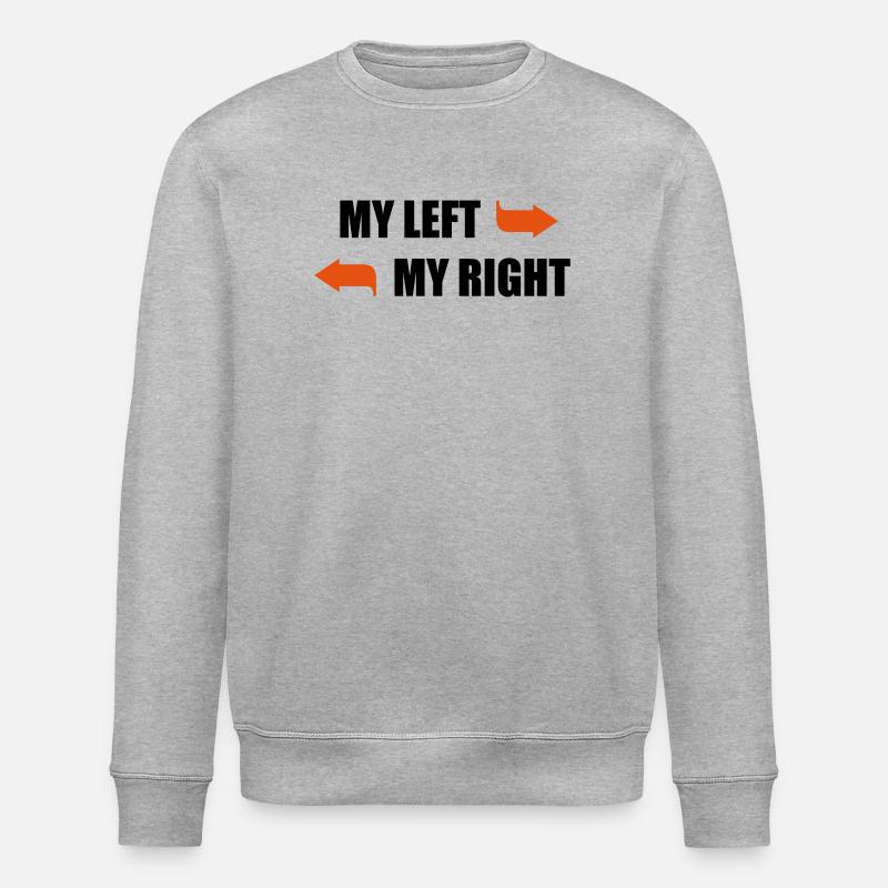 Mein Links Mein Rechts - Stanley/Stella Unisex Bio-Sweatshirt ROLLER - Grau meliert