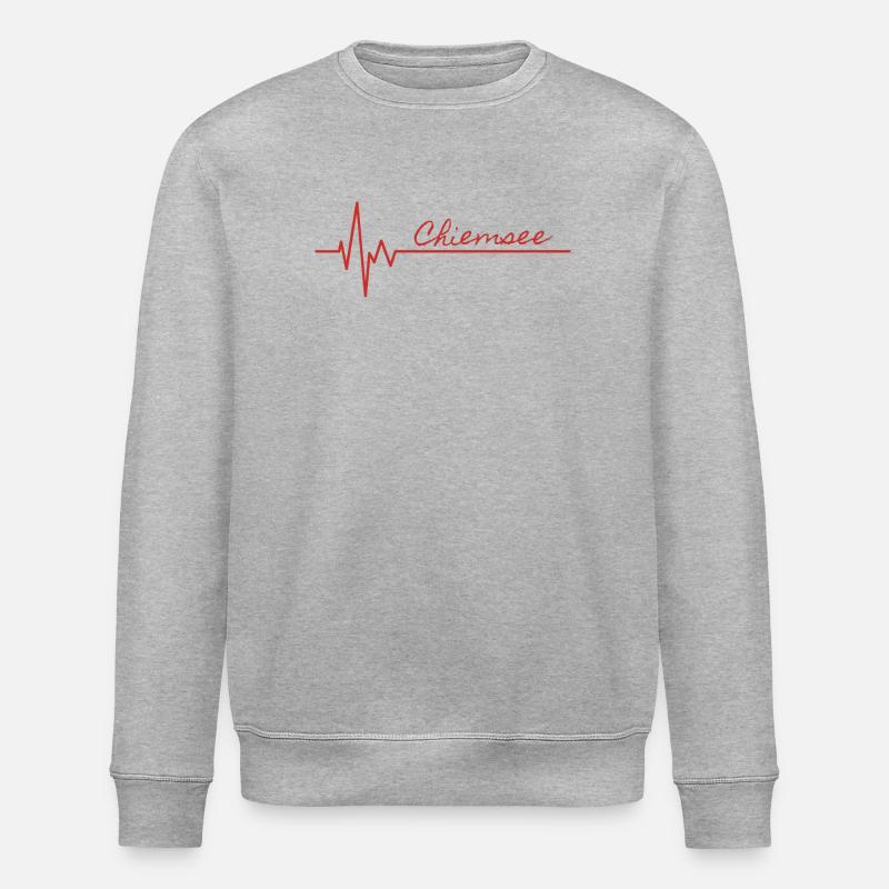 Herzschlag Design - Stanley/Stella Unisex Bio-Sweatshirt ROLLER - Grau meliert