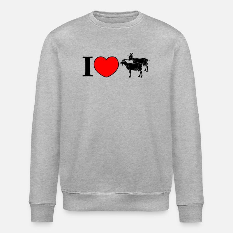 L’amour des chèvres - Sweat bio ROLLER Stanley/Stella Unisexe - gris chiné