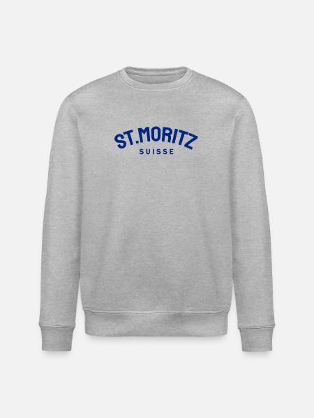St. Moritz - Suisse - Switzerland - Swiss - Stanley/Stella ROLLER Unisex Organic Sweatshirt - heather grey