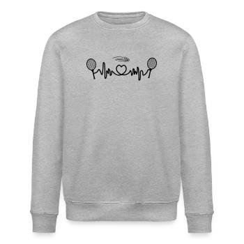 Badminton Cardio - Stanley/Stella Unisex Bio-Sweatshirt ROLLER - Grau meliert - Vorne - Nik (191cm)