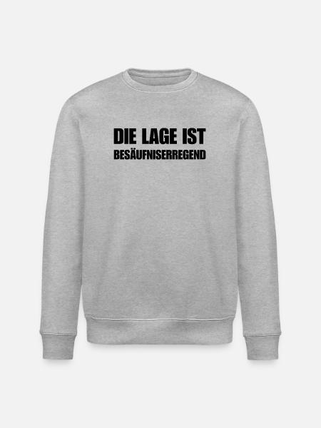 The situation is drunkenness - Stanley/Stella ROLLER Unisex Organic Sweatshirt - heather grey