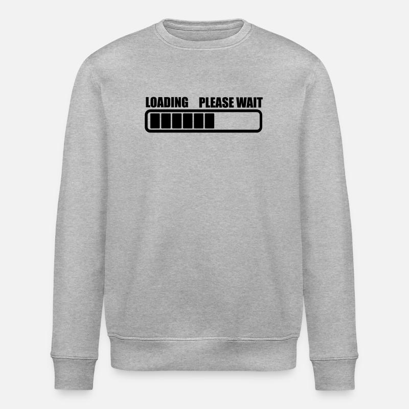 Charging wait a while - Stanley/Stella ROLLER Unisex Organic Sweatshirt - heather grey