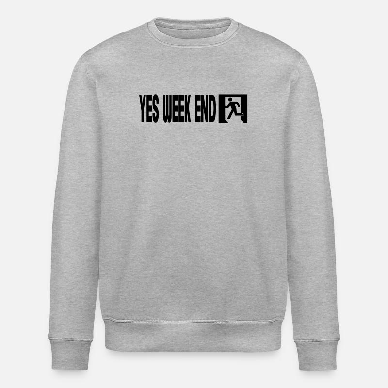 yes Weekend - Stanley/Stella Unisex Bio-Sweatshirt ROLLER - Grau meliert