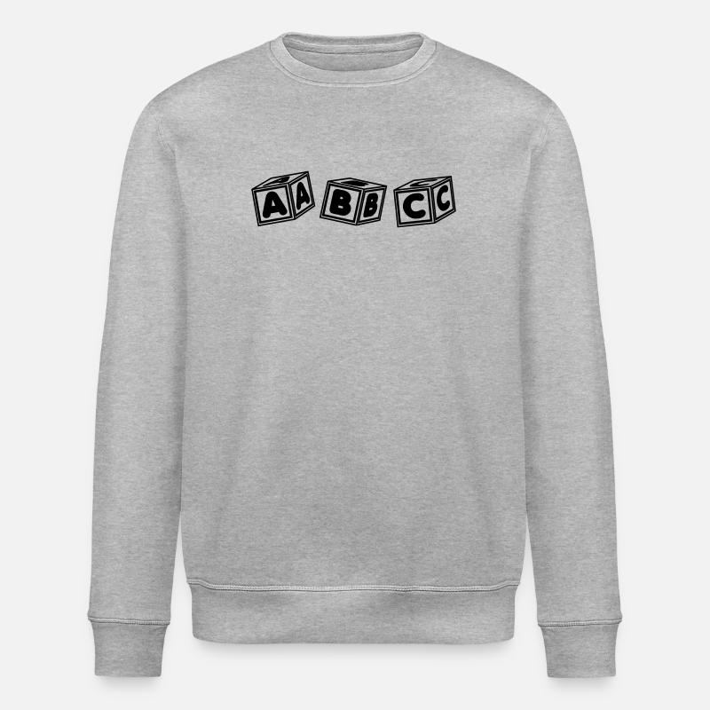 ABC-Blöcke - Stanley/Stella Unisex Bio-Sweatshirt ROLLER - Grau meliert
