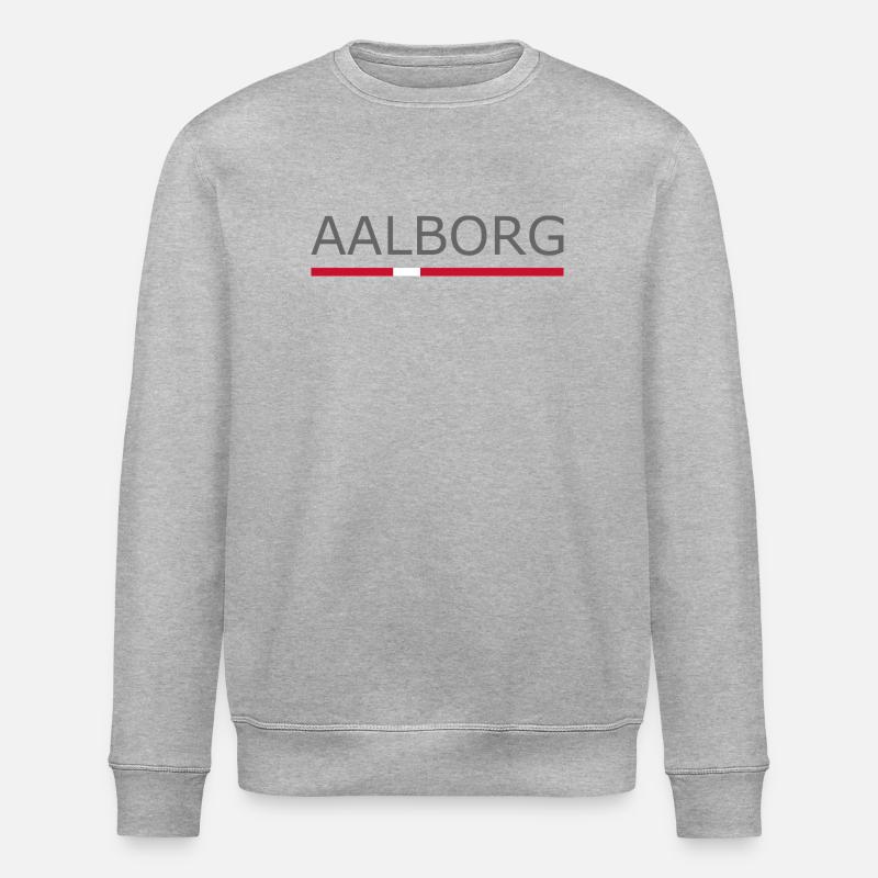 Aalborg - Drapeau du Danemark - Dänemark - Sweat bio ROLLER Stanley/Stella Unisexe - gris chiné