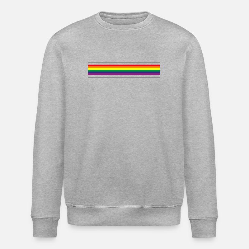 LGBT-T-Shirt-Farben mit Regenbogenflagge - Stanley/Stella Unisex Bio-Sweatshirt ROLLER - Grau meliert