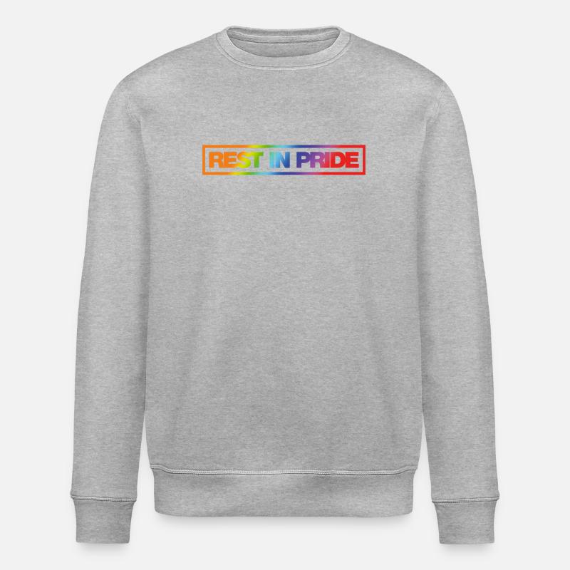 REST IN PRIDE (R.I.P.) Rainbow - Stanley/Stella Unisex Bio-Sweatshirt ROLLER - Grau meliert