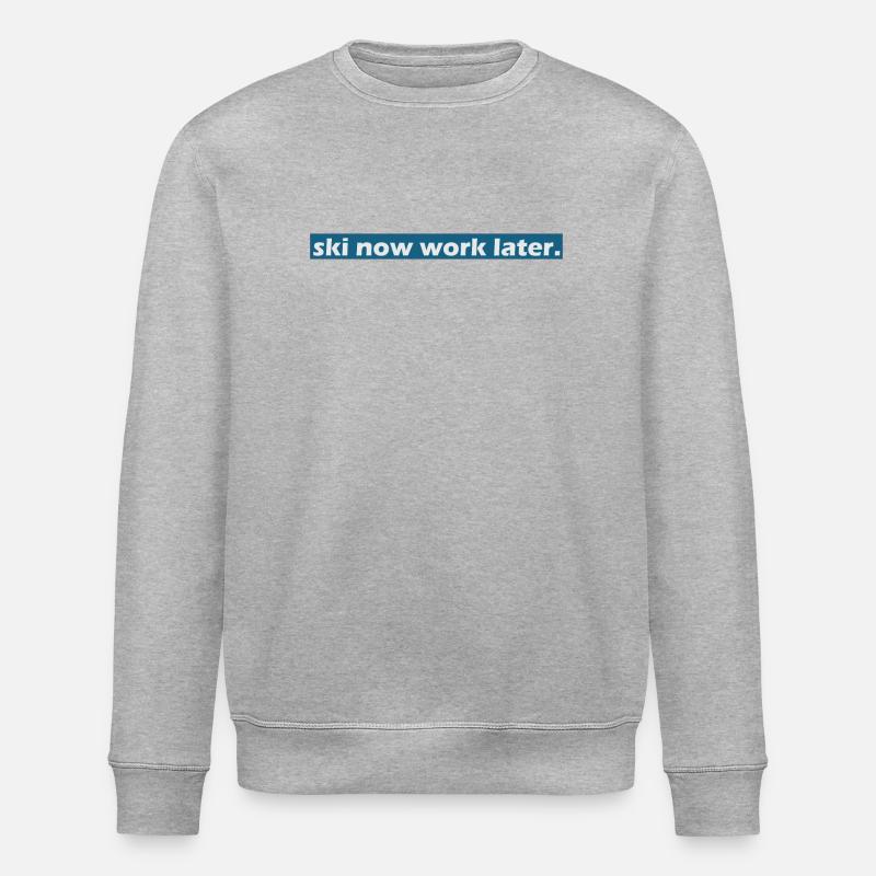 ski now - Stanley/Stella Unisex Bio-Sweatshirt ROLLER - Grau meliert