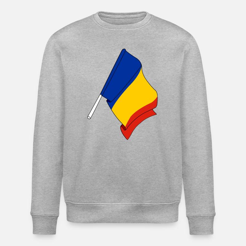 Drapeau Roumanie - Sweat bio ROLLER Stanley/Stella Unisexe - gris chiné