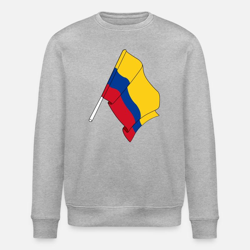 Drapeau de la Colombie - Sweat bio ROLLER Stanley/Stella Unisexe - gris chiné