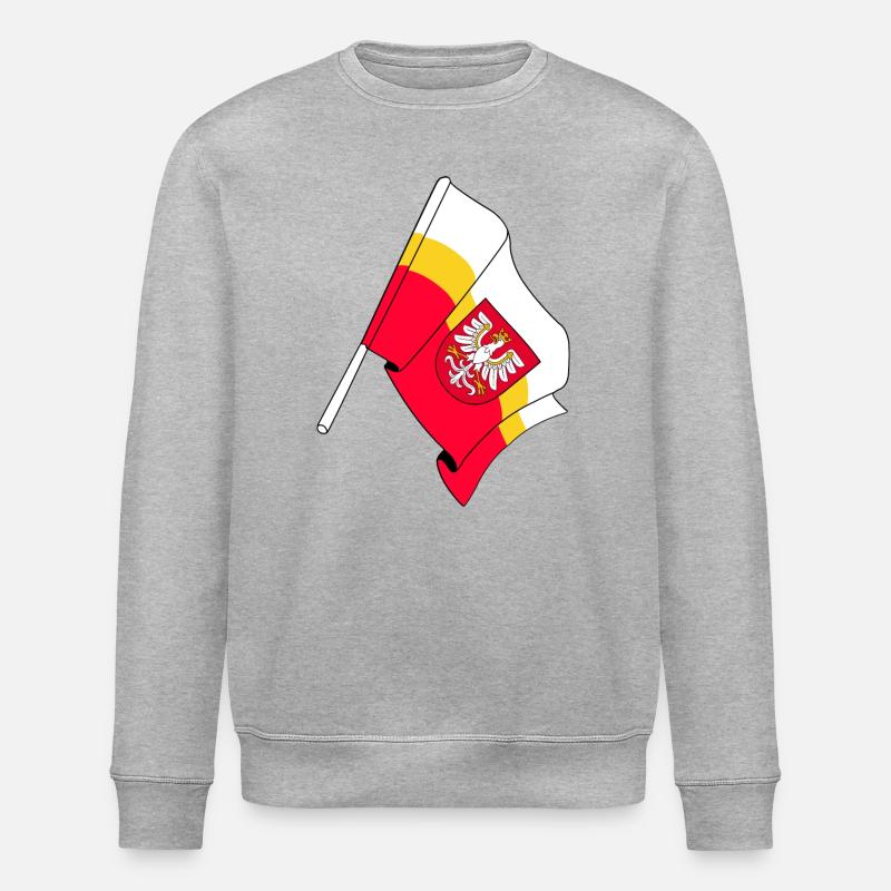 Drapeau Petite Pologne - Sweat bio ROLLER Stanley/Stella Unisexe - gris chiné