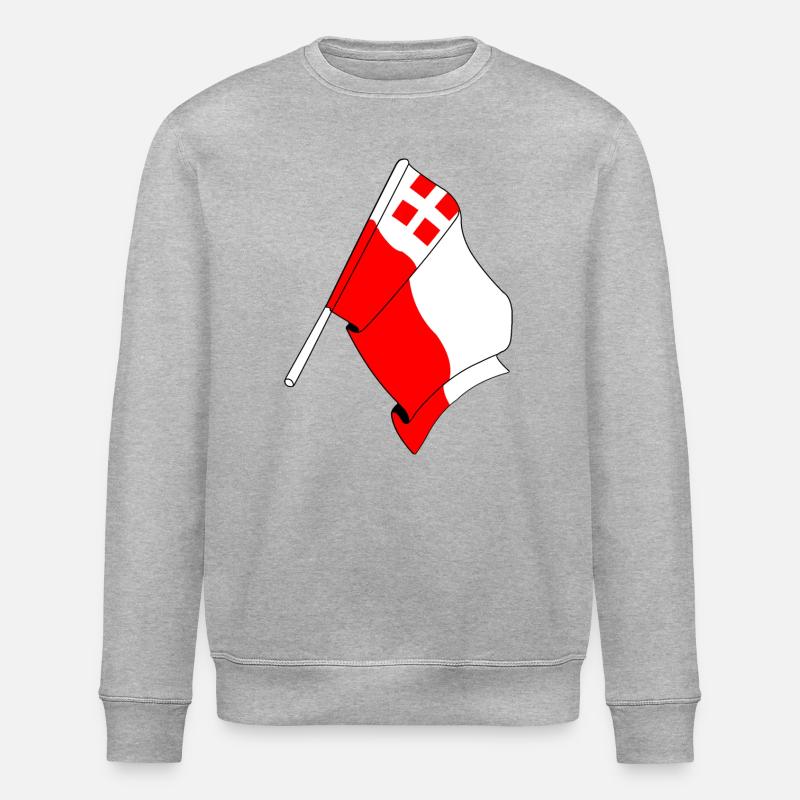 Drapeau de la province d'Utrecht - Sweat bio ROLLER Stanley/Stella Unisexe - gris chiné