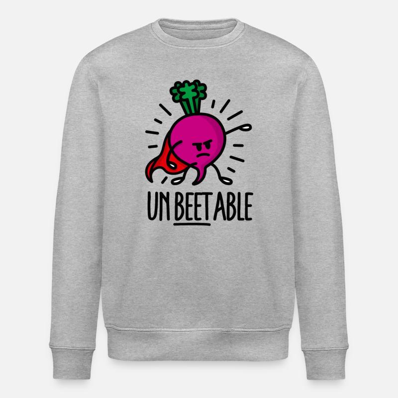Unbeetable / unbeatable beet betterave imbattable - Sweat bio ROLLER Stanley/Stella Unisexe - gris chiné