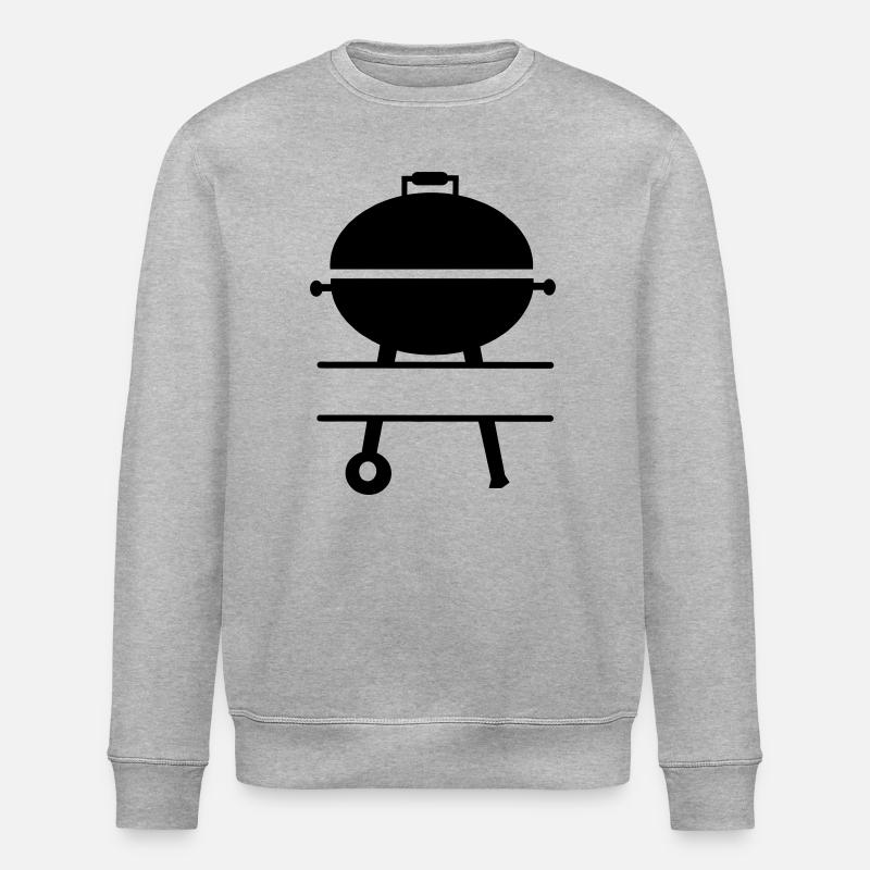 Grill BBQ Monogramm - Stanley/Stella Unisex Bio-Sweatshirt ROLLER - Grau meliert