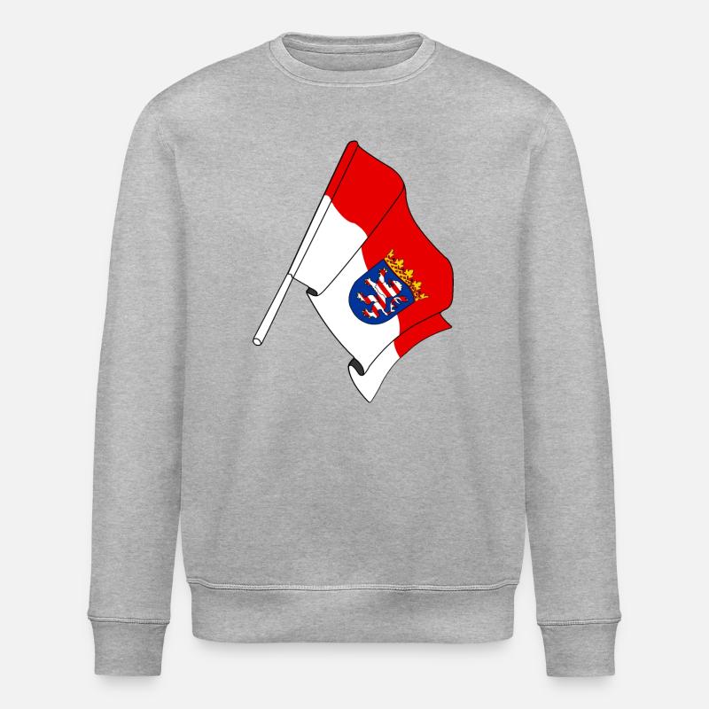 Flagge von Hessen - Stanley/Stella Unisex Bio-Sweatshirt ROLLER - Grau meliert