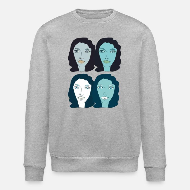 dame art pop - Sweat bio ROLLER Stanley/Stella Unisexe - gris chiné