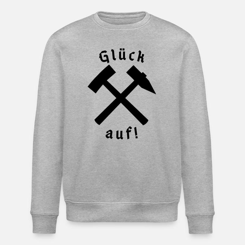 Glück auf! - Stanley/Stella Unisex Bio-Sweatshirt ROLLER - Grau meliert