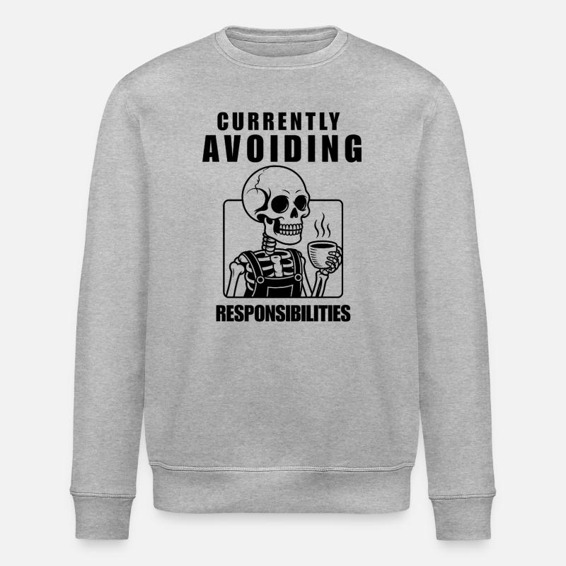 Éviter actuellement les responsabilités Skeleton - Sweat bio ROLLER Stanley/Stella Unisexe - gris chiné