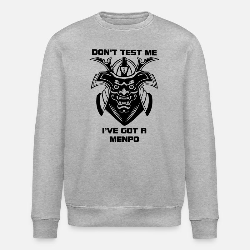 Menpo Mask – Ne me testez pas - Sweat bio ROLLER Stanley/Stella Unisexe - gris chiné