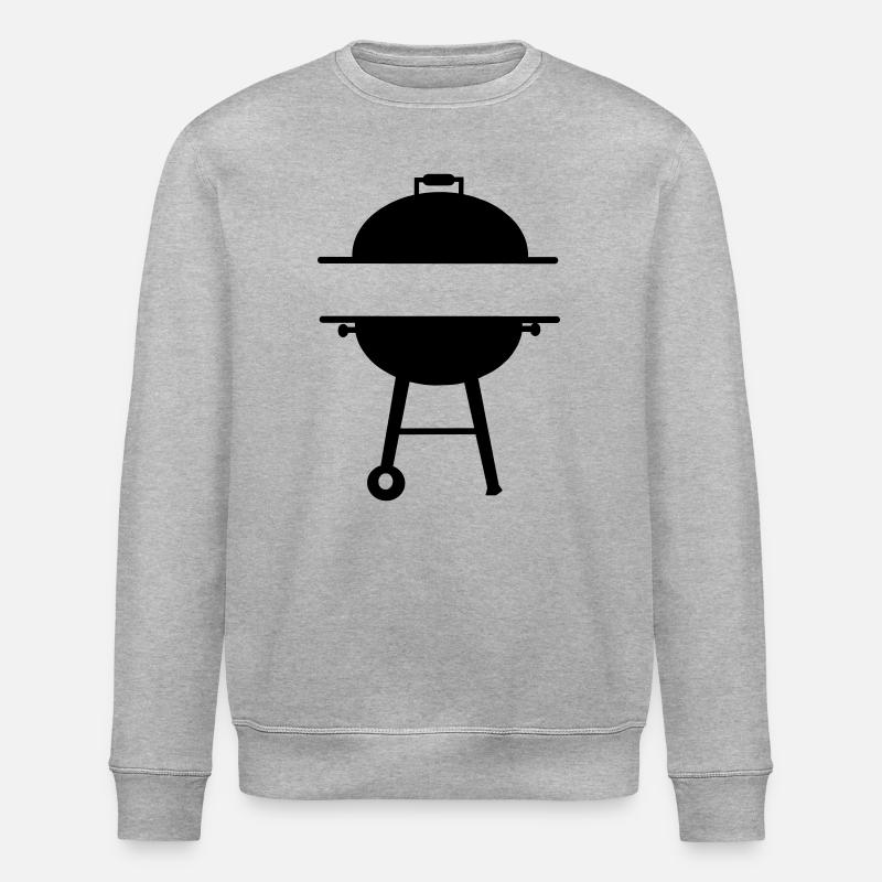 BBQ-Monogramm-Emblem - Stanley/Stella Unisex Bio-Sweatshirt ROLLER - Grau meliert