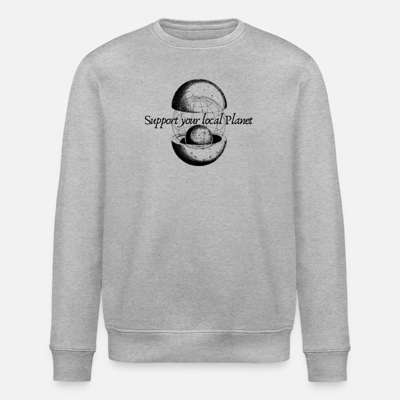 Support your Local Planet - Stanley/Stella Unisex Bio-Sweatshirt ROLLER - Grau meliert