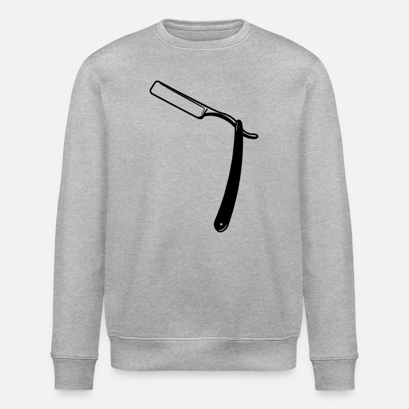 Rasiermesseroffenes transparentes Schattenbild - Stanley/Stella Unisex Bio-Sweatshirt ROLLER - Grau meliert