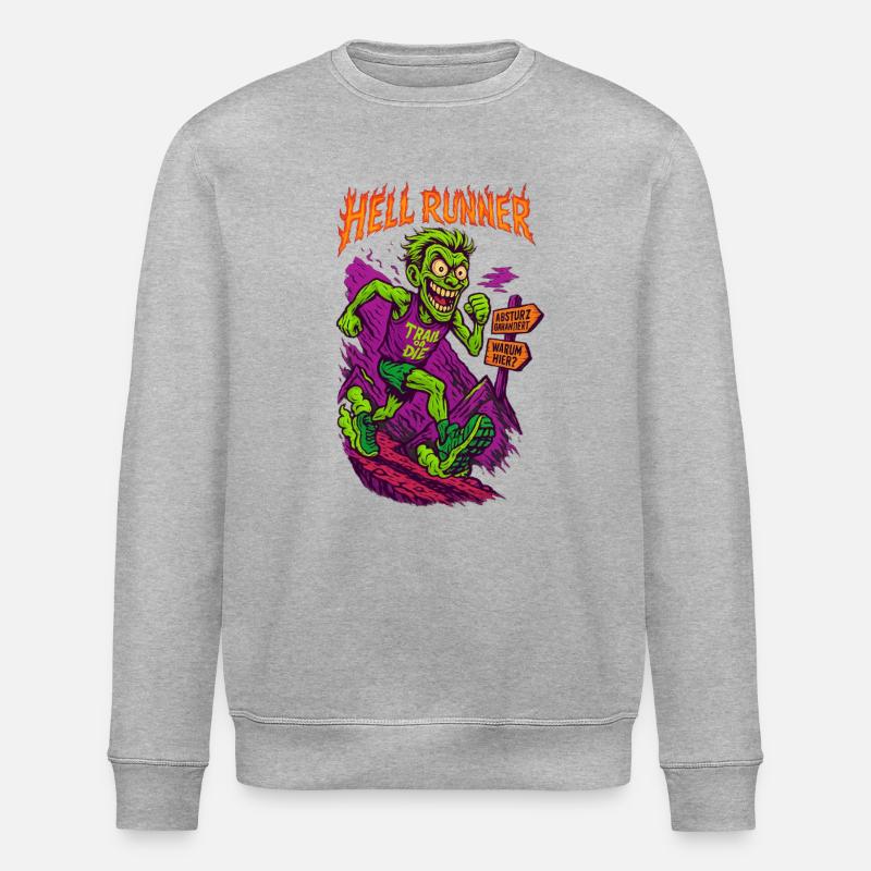 HELL RUNNER - Stanley/Stella ROLLER Unisex Organic Sweatshirt - heather grey