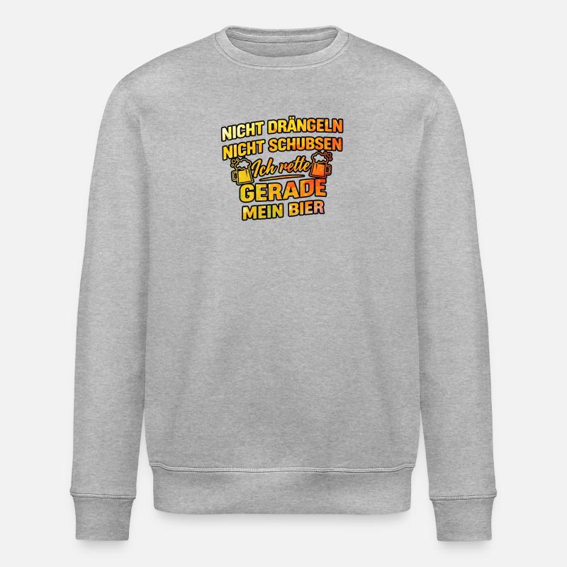 Rette mein bier - Stanley/Stella Unisex Bio-Sweatshirt ROLLER - Grau meliert