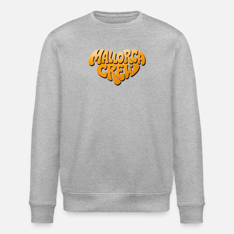 Mallorca Crew Bubble Logo - Stanley/Stella Unisex Bio-Sweatshirt ROLLER - Grau meliert