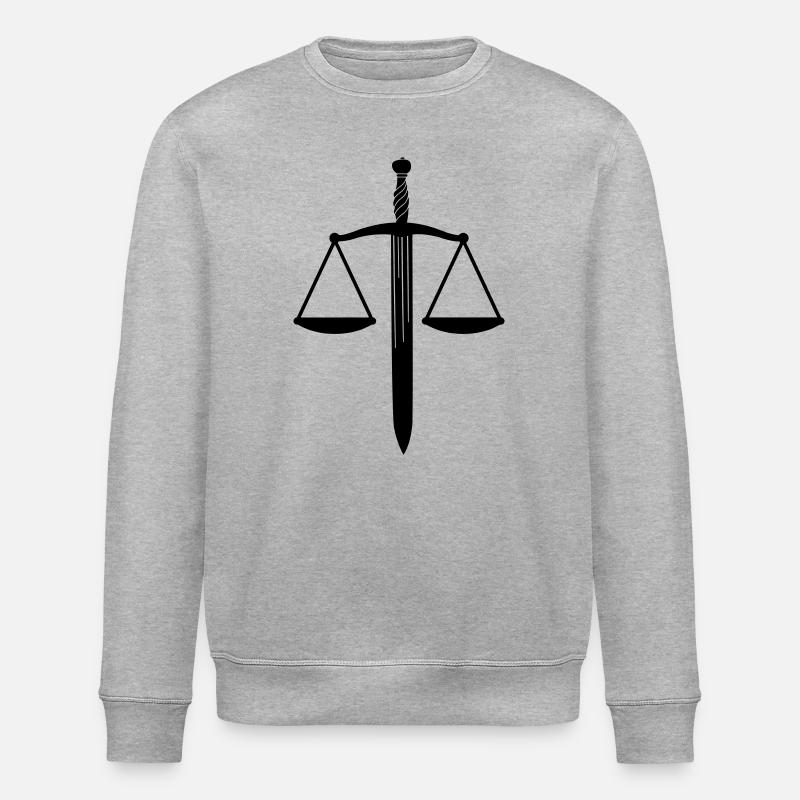 Balance à plat avec épée - Sweat bio ROLLER Stanley/Stella Unisexe - gris chiné