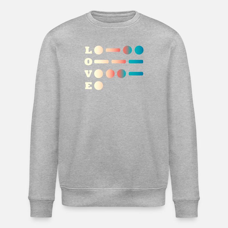 Liebe Morsezeichen - Stanley/Stella Unisex Bio-Sweatshirt ROLLER - Grau meliert