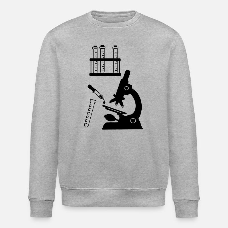 Microscope Laboratory Research - Stanley/Stella ROLLER Unisex Organic Sweatshirt - heather grey