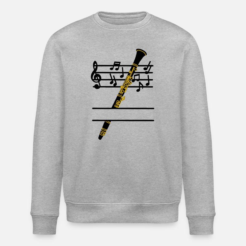 Klarinette Blasmusik Töne - Stanley/Stella Unisex Bio-Sweatshirt ROLLER - Grau meliert