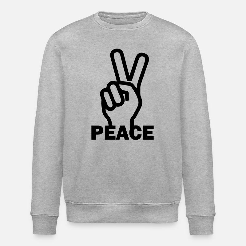 Vrede Paix - Sweat bio ROLLER Stanley/Stella Unisexe - gris chiné