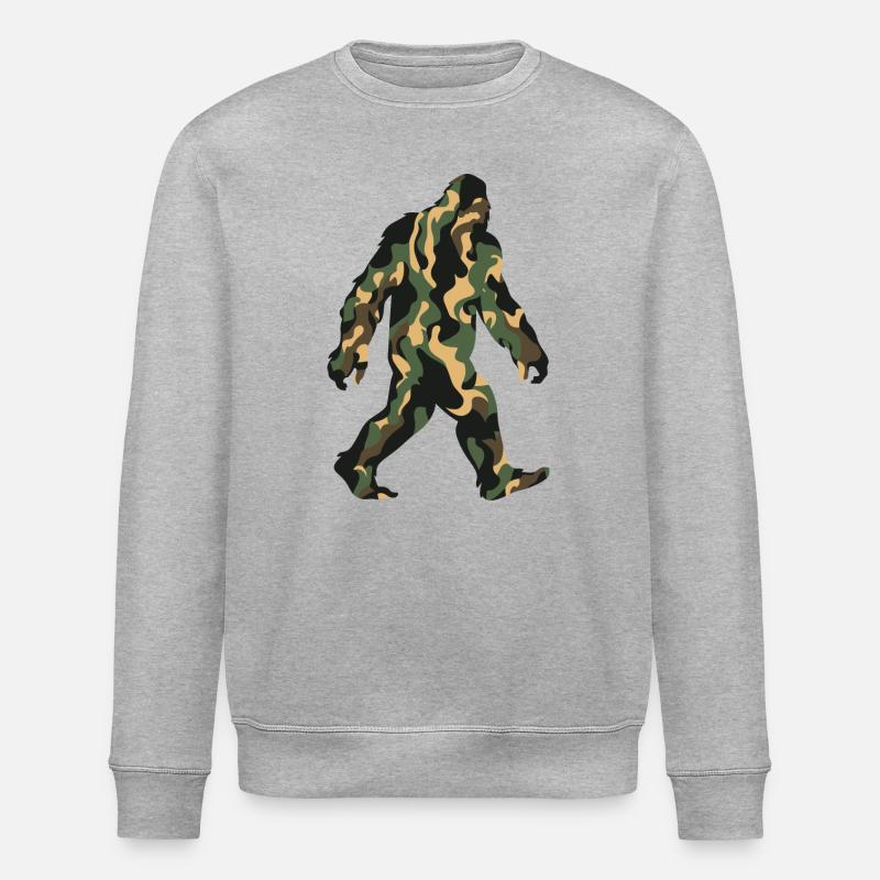 Camouflage Sasquatch Schritt - Stanley/Stella Unisex Bio-Sweatshirt ROLLER - Grau meliert