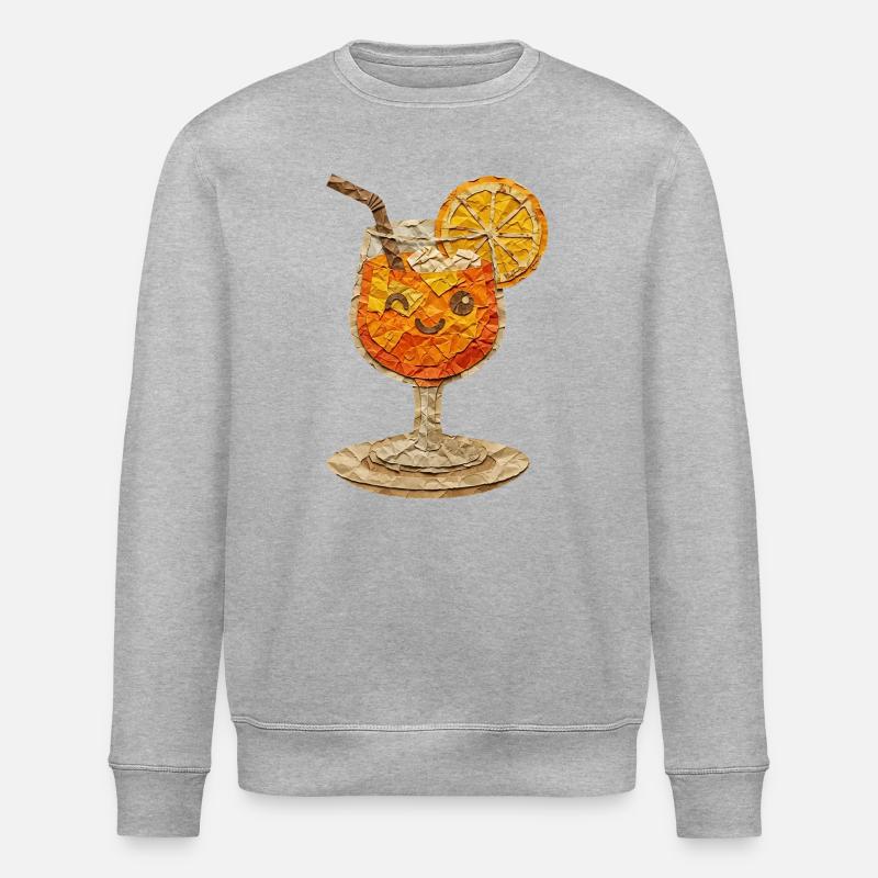 Boisson en papier : Orange Face - Sweat bio ROLLER Stanley/Stella Unisexe - gris chiné